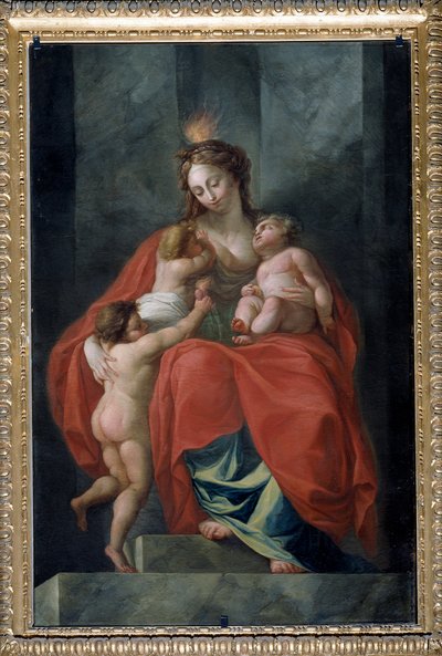 Allegori över republikens tretton värden: välgörenhet (målning, efter 1783) av Carlo Giuseppe Ratti