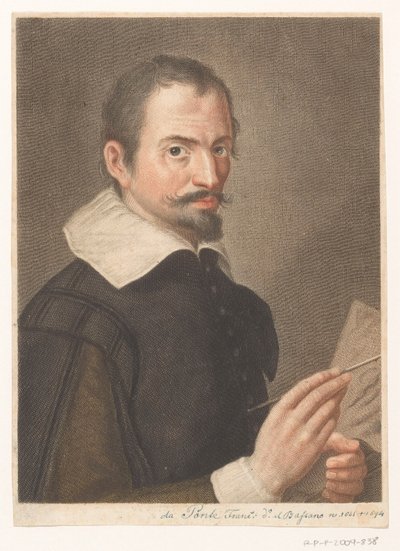 Porträtt av konstnären Francesco Bassano II Porträtt av konstnärer (serietitel) av Carlo Gregori