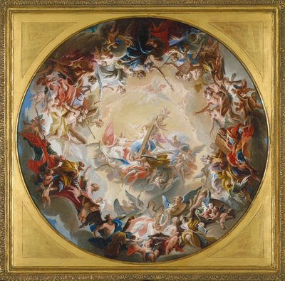 Glorification of the Cross (olja på duk) av Carlo Innocenzo Carlone