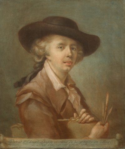 Porträtt av Edouard Gautier-Dagoty, 1783. av Carlo Lasinio