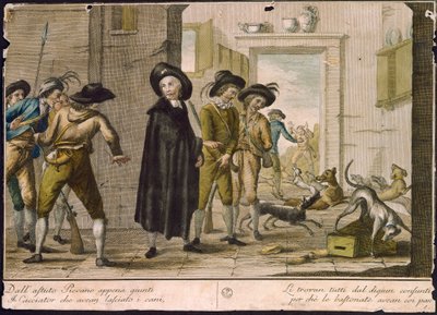 Prästen Arlotto, av Carlo Lasinio (1759-1838), kolorerad gravyr av Carlo Lasinio