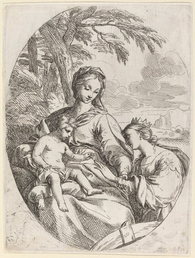 Saint Catherines mystiska äktenskap av Carlo Maratta