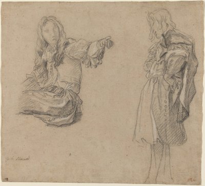 Två män i utarbetade kostymer av Carlo Maratta