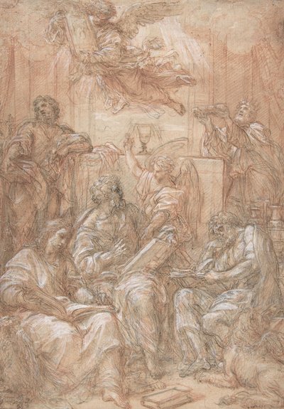 Allegori över de gamla och nya dispenserna, 1700-1708. av Carlo Maratti