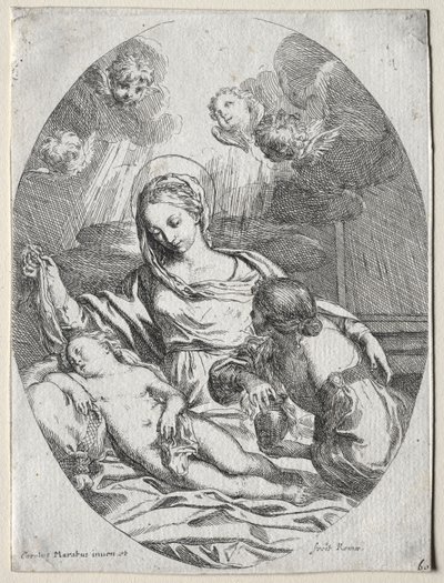 Madonna och barn med Magdalena av Carlo Maratti