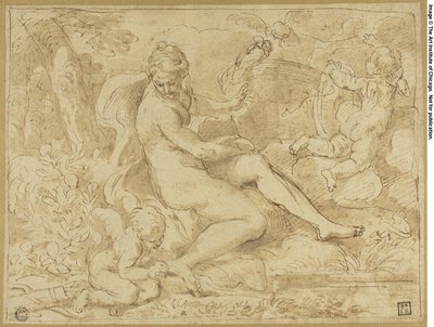 Studie om rosens ursprung av Carlo Maratti