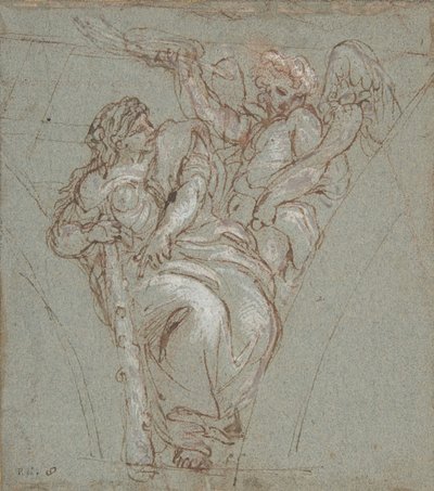 Dygd krönt av heder, 1670-76. av Carlo Maratti