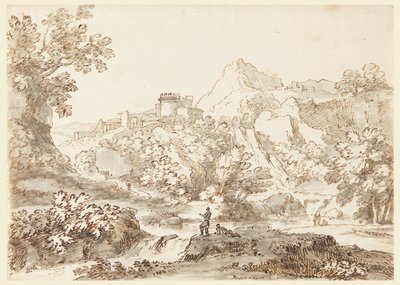 Ett landskap med stad av Carlo Marchionni