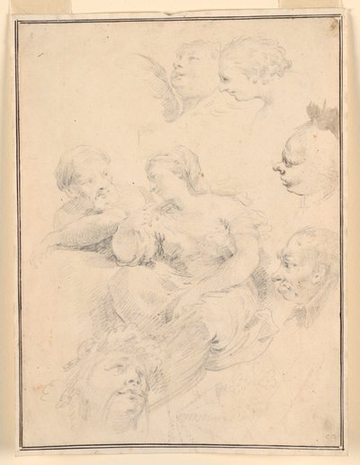 Teckning, Figurala skisser, 1775 av Carlo Marchionni