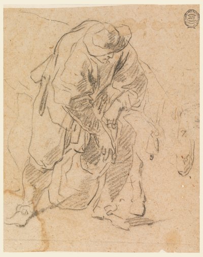 Teckning, Bonde med väska, 1728-78 av Carlo Marchionni