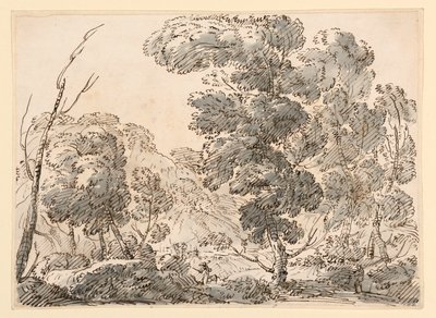 Teckning, Väg i ett bergigt land, 1770-1786 av Carlo Marchionni