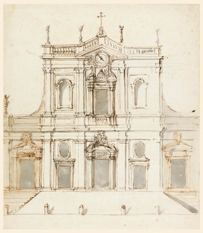 Fasad med Albani Arms av Carlo Marchionni