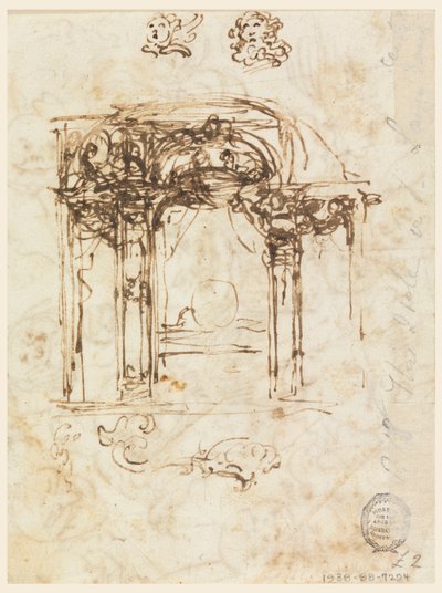 Studier av huvuden av Carlo Marchionni