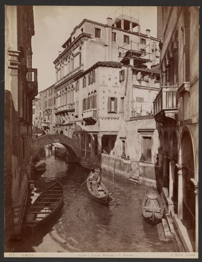 Canal och Widmann Palazzo vid St. Canciano av Carlo Naya