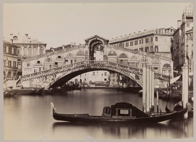 Venedig. Canal Grande med utsikt över Ponte di Rialto av Carlo Naya