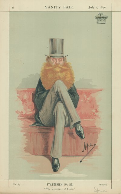 Earl Spencer, The Messenger of Peace, 2 juli 1870, Vanity Fair-tecknat. av Carlo Pellegrini