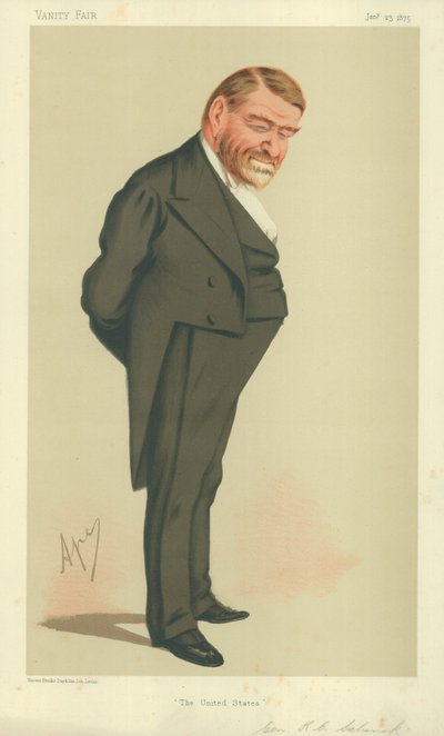 General Robert Cumming Schenck, USA, 23 januari 1875, Vanity Fair-tecknad film av Carlo Pellegrini