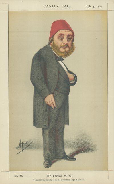 Hans excellens Musurus Bey (färg litho) av Carlo Pellegrini