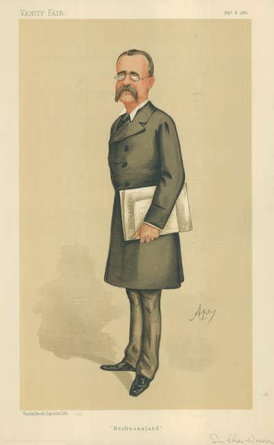Generalmajor Sir Charles Warren, Bechuanaland, 6 februari 1886, tecknad serie Vanity Fair av Carlo Pellegrini