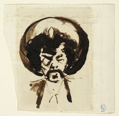 Porträtt av Whistler av Carlo Pellegrini