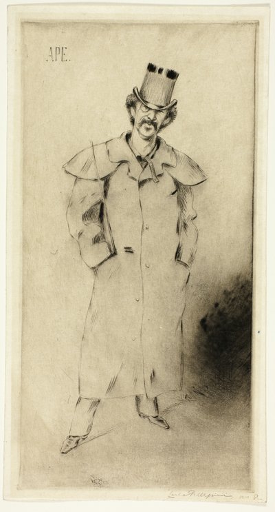Porträtt av Whistler av Carlo Pellegrini