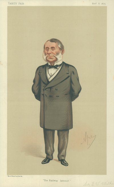 Sir Edward William Watkin, The Railway Interest, 6 november 1875, Vanity Fair-tecknad serie av Carlo Pellegrini