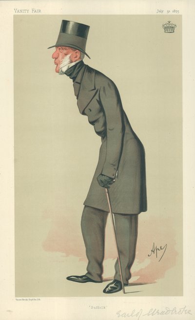 Jarlen av Stradbroke, Suffolk, 31 juli 1875, Vanity Fair-karikatyr av Carlo Pellegrini