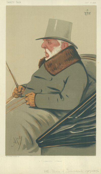 The Marquis of Tweddale, A Penninsular Veteran, 8 januari 1876, tecknad Vanity Fair av Carlo Pellegrini