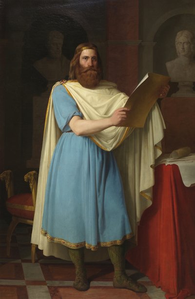 Alarik II, visigotisk kung, 1856 av Carlos María Esquivel y Rivas