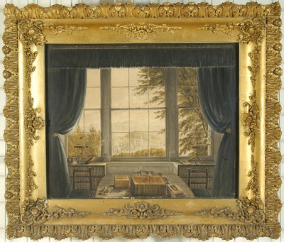 Södra fönstret i Greta Halls arbetsrum, 1841 av Caroline Bowles