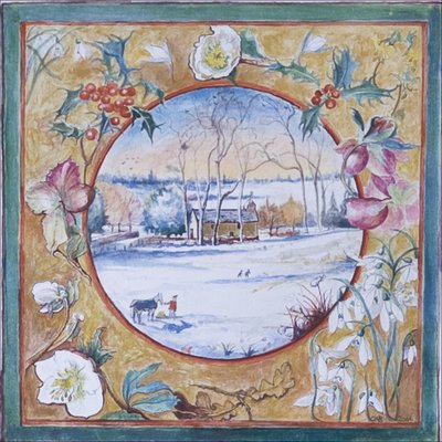 Christmas Morning, Little Somborne, 2007 (wc på papper) av Caroline Hervey Bathurst