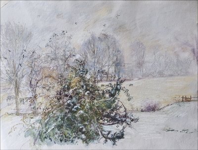 Winter from Our Window, 2009 (pastell & wc på papper) av Caroline Hervey Bathurst