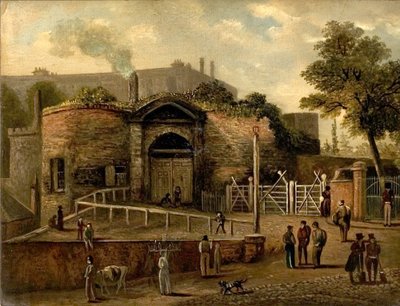 Utsikt över Castle Gateway, Nottingham (olja ombord) av Caroline Mary Price