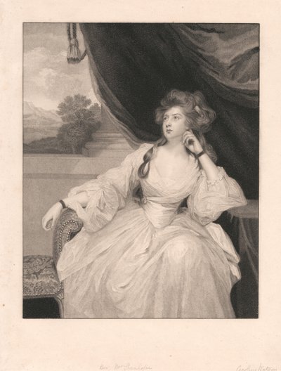 Hon. Mrs. Stanhope som "Kontemplation" av Caroline Watson