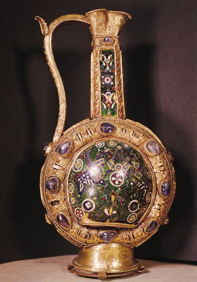 Charlemagnes vattenkanna (guld & cloisonne emalj) av Carolingian School