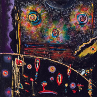 Night Seed Transmission, 2007 (akryl och olja på duk) av Carolyn Mary Kleefeld