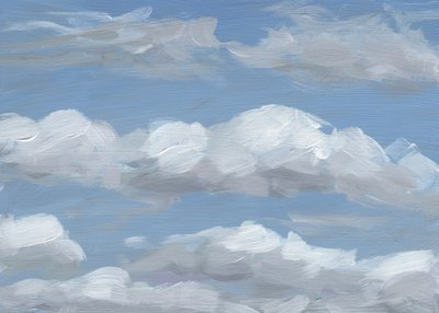 Fluffiga målade moln av Carrie Arnold
