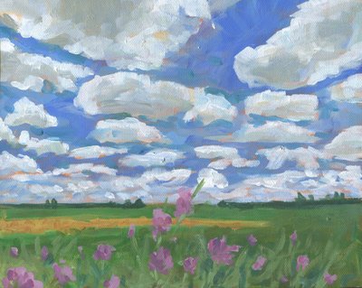 Sommarhimmel över vildblommor av Carrie Arnold