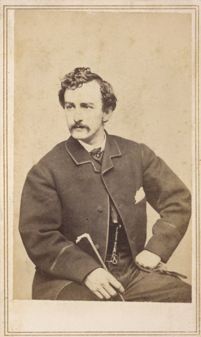 Carte de visite av John Wilkes Booth, 1862 (albumintryck på kort) av Case and Co. Silsbee
