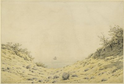 Utsikt över havet genom sanddynerna av Caspar David Friedrich
