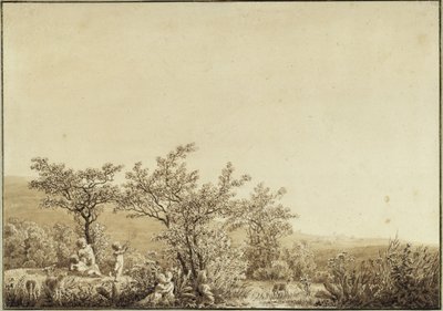 Våren - Morgonen - Barndomen (ur cykeln om årstider, tider på dagen och livsåldrar från 1803) av Caspar David Friedrich