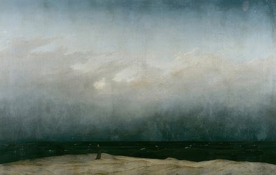 Munken vid havet. 1808-1810 av Caspar David Friedrich