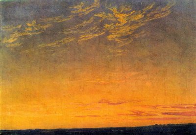 Kväll med moln av Caspar David Friedrich av Caspar David Friedrich