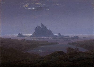 Klippor vid havsstranden av Caspar David Friedrich