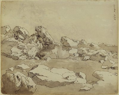 Klippstudier, block som ligger bredvid varandra av Caspar David Friedrich