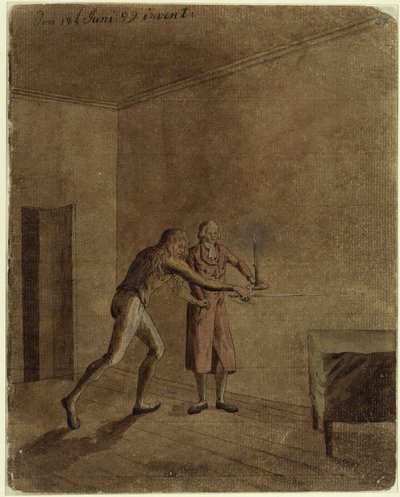 Franz och Daniel ur Schillers "Rövarna" av Caspar David Friedrich