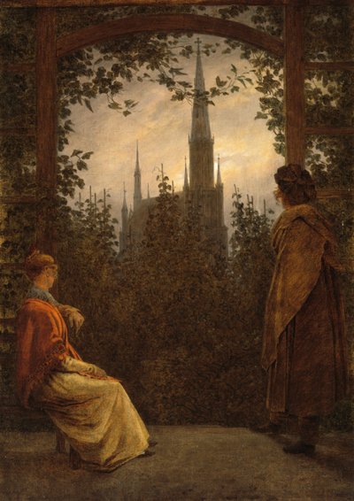 Trädgårdspaviljong av Caspar David Friedrich