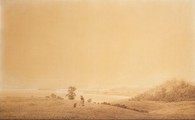 Tyska: Die Ostküste der Insel Rügen mit Schäfer Östra kusten av ön Rügen med herdehund av Caspar David Friedrich