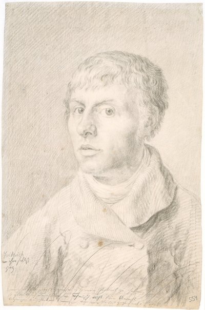 Tyska: Selbstbildnis Självporträtt av Caspar David Friedrich