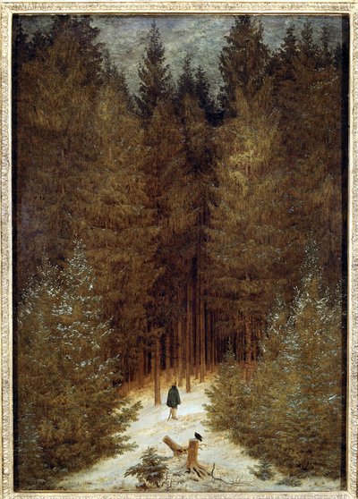 Jägare i skogen av Caspar David Friedrich